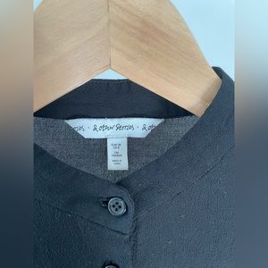 & Other Stories Short Sleeve Black Tunic with Pockets